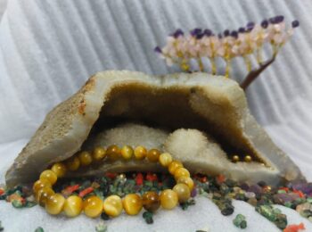 NATURAL YELLOW CATS EYE GEMS BRACELET-NGV