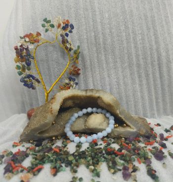 LUXURI CLEAR AQUAMARINE NATURAL GEMS BRACELET-YSN