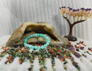 AMAZONITE NATURAL GEMS BRACELET-AEN