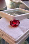 Natural Oval Cut Ruby Stone – Deep Red Certified Gemstone (VZC) 3.1 Carat